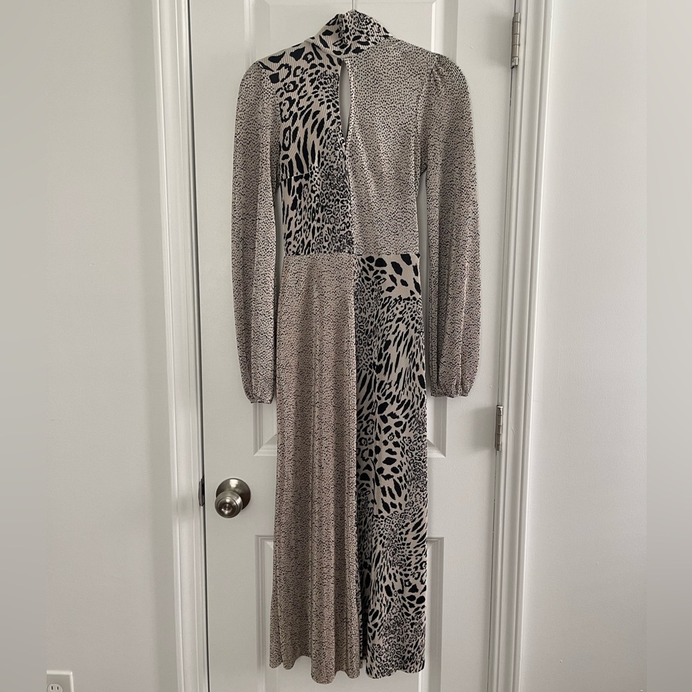 Women’s Asos Open Back Animal Print Midi Dress